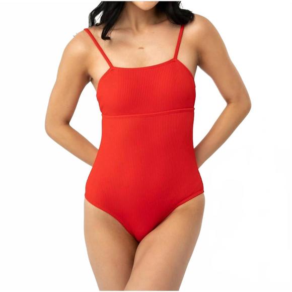 NEW CORAL REEF SWIM shoreline one piece swimsuit in poppy red - Picture 1 of 4